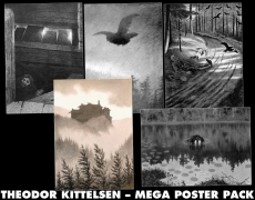 Theodor Kittelsen ++ 5-POSTER-SET, DIN-A1